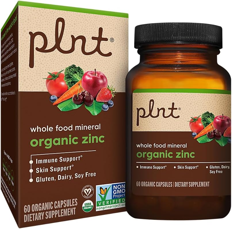 אורגני Znc, Whole Food Organ Formula for Immune & Skin Support (60 קפסולות אורגניות)
