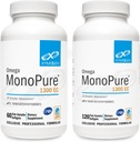 XYMOגן אומגה MonoPure 1300EC Bundle - 60 Softgels + 120 Softgels - שמן דגים עם 3X גדול Absorption - DHA EPA אומגה 3 לבריאות הלב + תמיכה קוגניטיבית