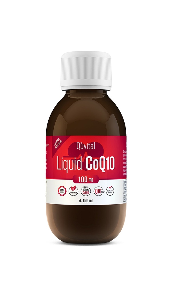 Q10Vital CoQ10 100 מ"ג נוזל | תוספת גבוהה - עד 9 פעמים טוב יותר Absorption | אנטי-חמצן חזק לבריאות הלב, ייצור אנרגיה, אנטי-איתור ובריאות העור | סוכר חינם | Apple Flavor