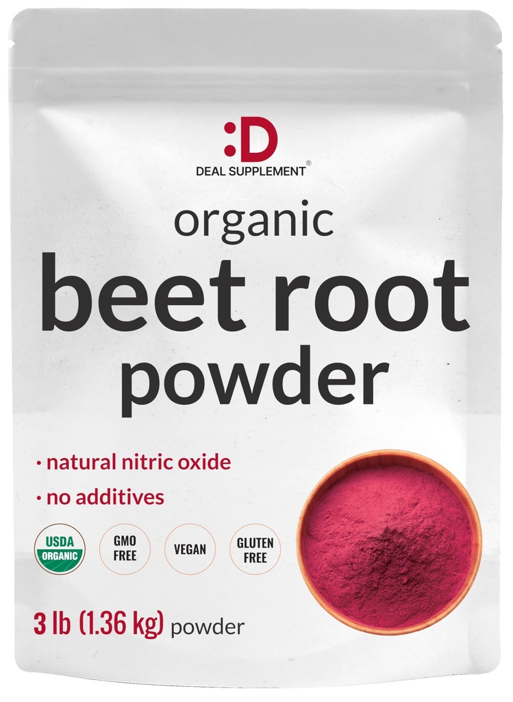אבקת שורש אורגני באט, 3lbs - Raw Superfood ירקות - תוסף טבעי Nitric Oxide - תמיכה באנרגיה טרום עבודה, לב, בריאות החיסון - non-GMO, טבעוני