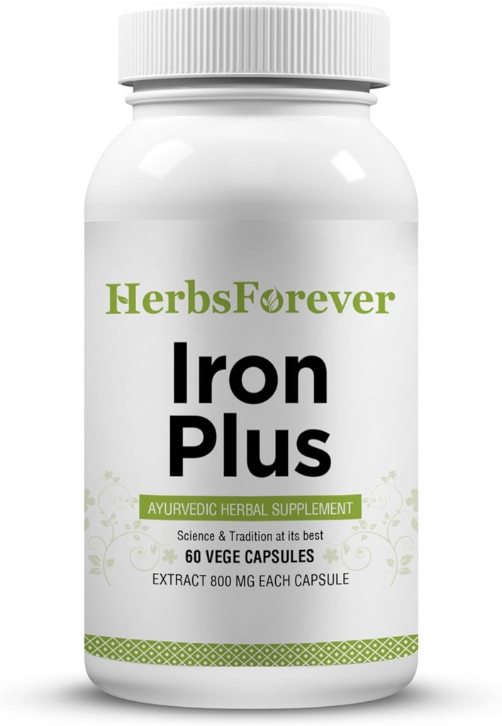 Herbsforever Iron Plus כמוסות תוסף מקדם את רמת הברזל 60 קפסולות