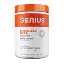 אבקת Genius BCAA - 5g Vegan BCAAs L-Glutamine, Cognizin & Rhodiola שריר התאוששות אנרגיה תמיכה 100 מ"ג Caffeine Pre, Intra, Post-Workout Nootropic תוסף עבור Focus & ביצועים - Grape Limeadeadeade