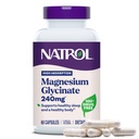 Natrol Magnesium Glycinate תוספי 240 מ"ג - High Absorption - Calm Magnesium Glycinate for Sleep - 60 קפסולות, 30 יום אספקה