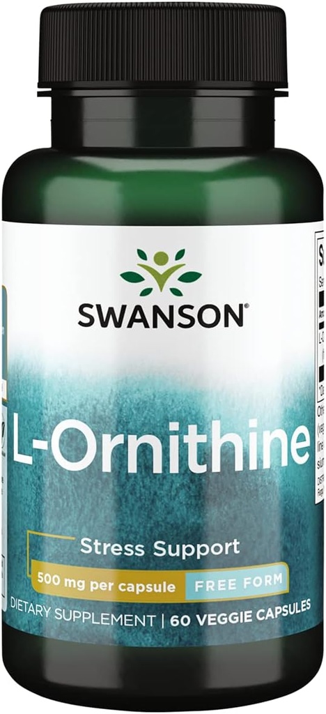 סוונסון L-Ornithine Amino Acid 500 מיליגרם 60 ואג קפסולות