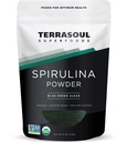 Terrasoul Superfoods אורגני אבקת Spirulina, 6 Oz, חלבון טבעוני, ירוק Superfood Boost עבור Smoothies, Detoxifying Elixirs, ו Immune תמיכה
