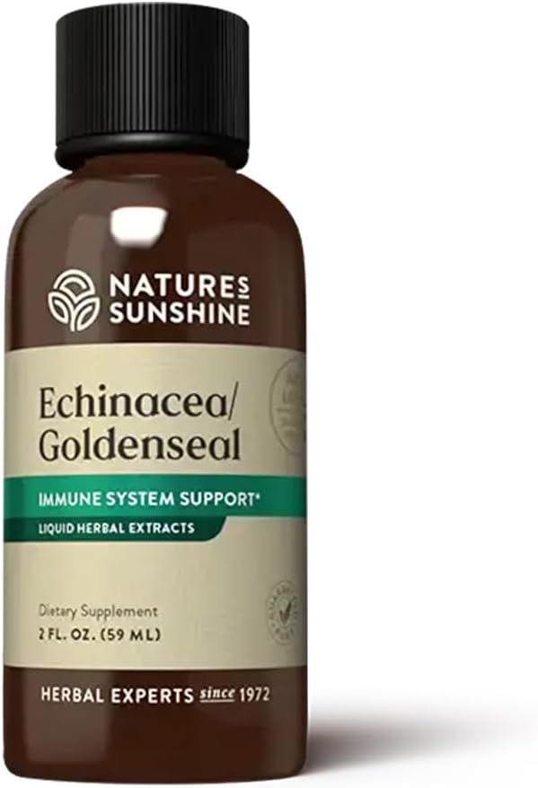 The Nature's Sunshine Echinacea ו-Golden Seal נוזלי, 2 fl. oz. | הפעלת מערכת החיסון, מחזקת את תגובת החיסון, ואת Beneficial במהלך הזמנים של שינוי עונתי