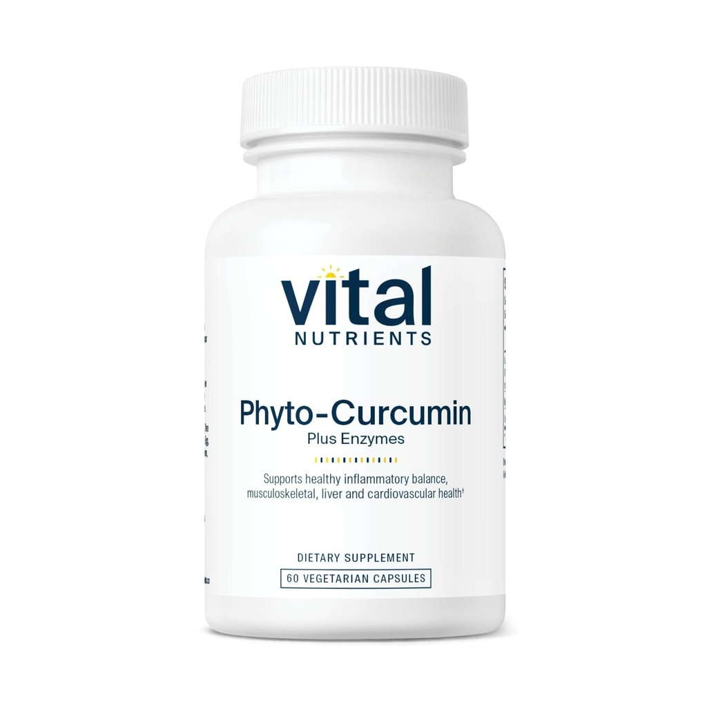 חומרים מזינים רעילים Phyto-Curcumin Plus Enzy | תוספי Curcumin עם תמצית Phytosome | תמיכה שריר, עצם, חי, ובריאות הלב * | Gluten, Milk, Soy Free | 60 קפסולות