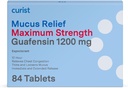 Curist Guaifenesin Mucus Relief 1200 מ"ג כוח מקסימלי OTC - הרוזן 84 לוחות שחרור מורחב - צמצום Mucus Clear Communityestion (84 Count Tablet Bulk Pack)