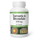 גורמים טבעיים, Turmeric & Bromelain 450 מ"ג, שריר ותמיכה משותפת, 90 קפסולות