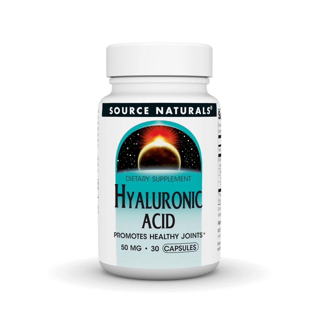 מקור Naturals Hyaluronic Acid, מקדם מפרקים בריאים *, 50 מ"ג - 60 קפסולות