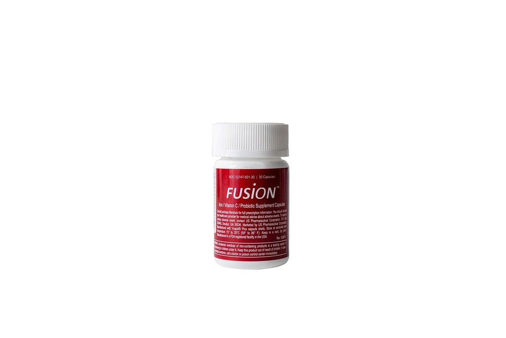תוספי ברזל Fusion - 65 מ"ג פרייזר Fumarate - 65 מ"ג Polysaccharide Iron Complex Boosted על ידי פטנטים Probiotics ו ויטמין C C