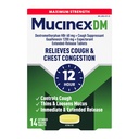 Cough Suppressant and Expectorant, Mucinex DM כוח מקסימלי 12 טבליות שעה, 14ct, 1200 מ"ג Guaifenesin, Relieves Chestungestion, Quiets Wet ו יבש Cough, 1 דוקטור ד"ר מומלץ OTC מצפהorant מצפהorant מצפה