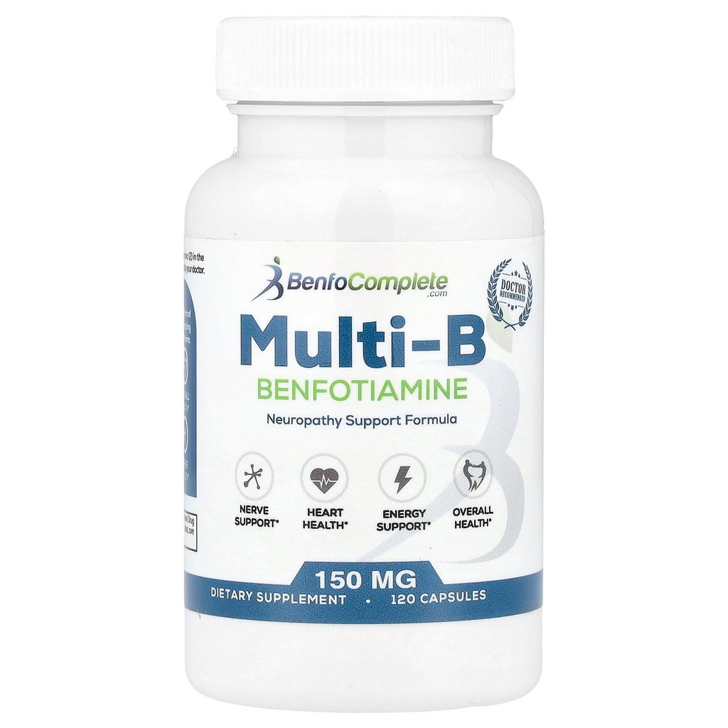Benfotiamine Inc, Multi-B נוירופתיה תמיכה פורמולה, 150 מ"ג, 120 קפסולות (1)