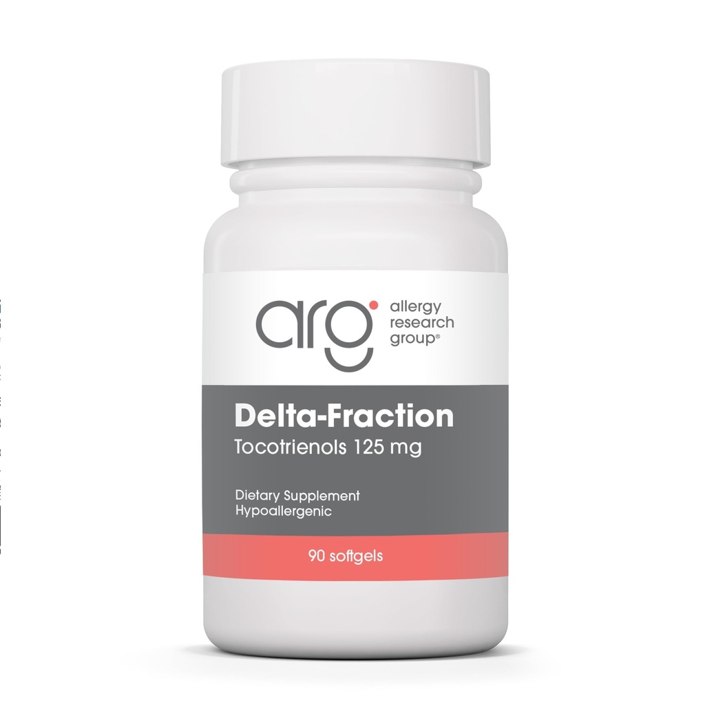 Allergy Research Group Delta-Fraction Tocotrienols תוסף - 125 מ"ג ויטמין E, Annatto, Gamma, Tocotrienols Only, Tocopherol-Free, Hypoallergenic, Softgels - 90 Countel