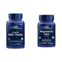 Life Extension Advanced Milk Thistle 120 Softgels and Magnesium 500 מ"ג קפסולות לבריאות Liver, Detox Support, Heart Health, and Health Bones