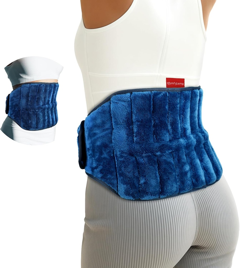 אימון מיקרוגל עבור כאבי גב, תקופות Cramps, 2.5LB בובות Microwavable Heating Pads, Moist Heat Therapy עבור Sciatica, Waist Coccyx, התחממות Compress Recovery Get Well Gift