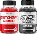 Tart Cherry (90 Gummies) Uric Acid רמה תומך באנטיoxidant Powerful Antioxidant עם Celery Seed ומופעל Charcoal (60 חניכיים) בריאות Detox & ניקוי - פורמולה מ- Organic קוקוס Shells - ארה"ב Made Made Made Made Made Made Made