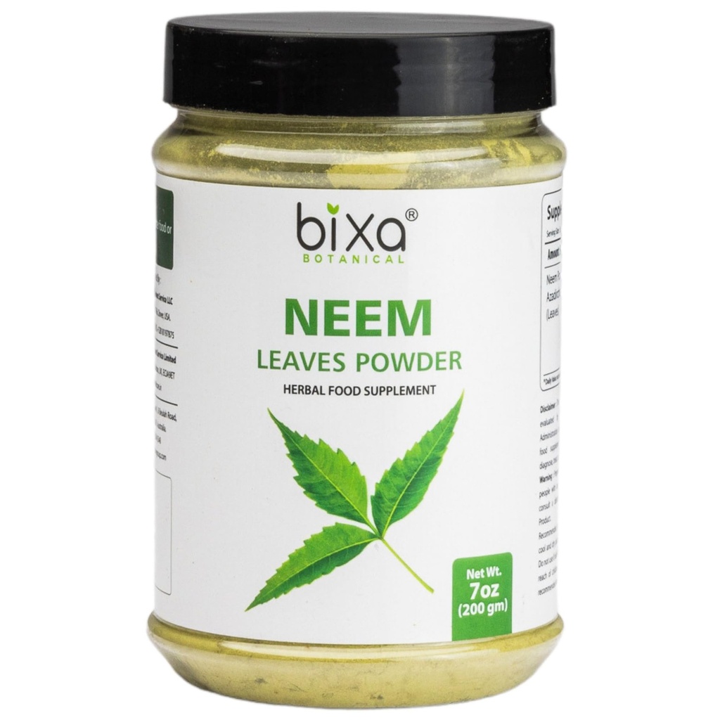 דוקסה BOTANICAL Neem אבקה | Azadirachta Indica | 200 גרמים / 7 OZ | Ayurvedic Anti Allergic Herbal תוסף