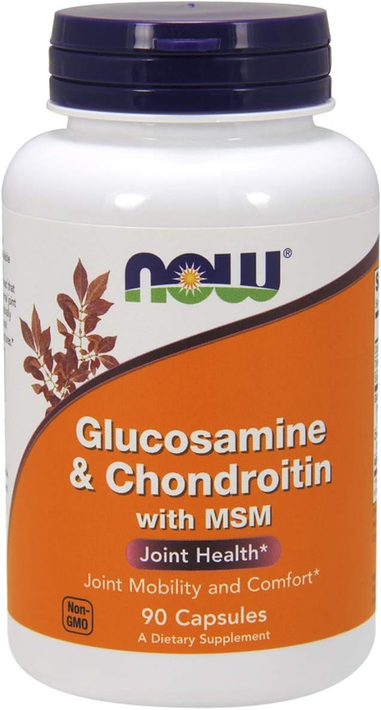 Now Foods Glucosamine & Chondroitin עם MSM, 90 Count
