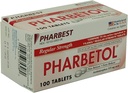 Pharbetol Acetaminophen 325 מ"ג כוח קבוע, כאב Reliever, טבליות Fever, 100 Count (Pack of 1)
