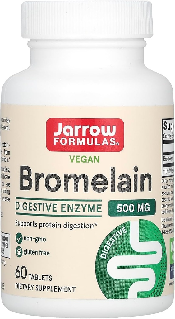 Jarrow Formulas® Bromelain Tablet, 500 מ"ג תוספת תזונה עבור חלבון, 60 טבליות, 60 יום אספקה