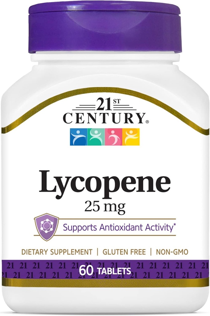 21th Century Lycopene 25 מ"ג טבליות, 60 Count (22400)