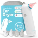 האוזן יבשה + מקרה | ארה"ב | 1 Year Warranty | Rechargableאוזן Water מייבשing Aid with Red Light Therapy Delivers Gentle Warm Air to the Ear to Combat an boringing Swimmers אוזניים זיהומים כמו הסרת אוזניים פלויד