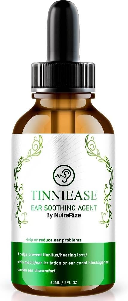 NutraRize TinniEase אוזניים טיפות, Pro שמיעה תמיכה פורמולה, כל תוספי נוזל האוזן הטבעית, Dropper for Ringing אוזניים, כוח מקסימלי לבריאות האוזן, ביקורות (30s)