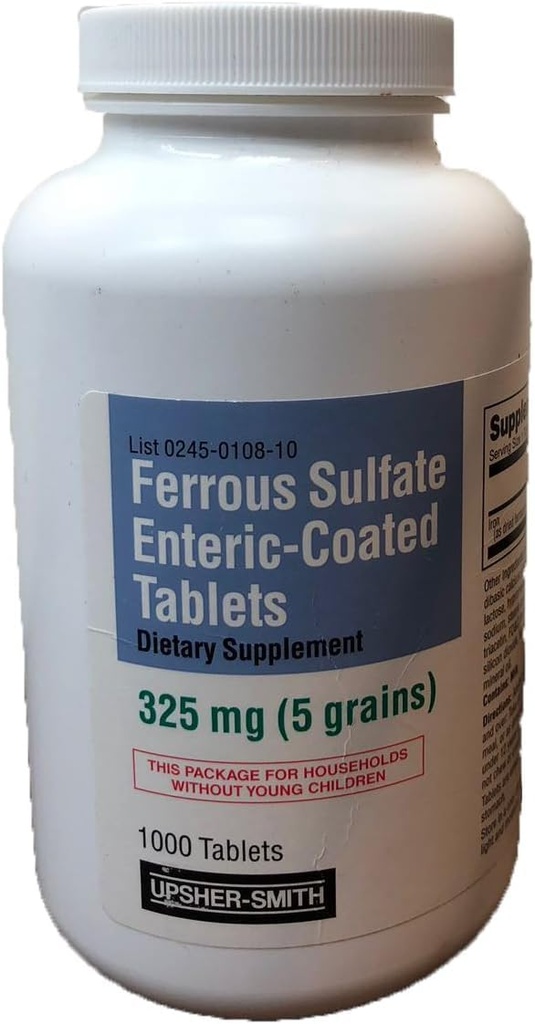 Ferrous Sulfate Enteric-Coated 325 מ"ג 1000 טבליות