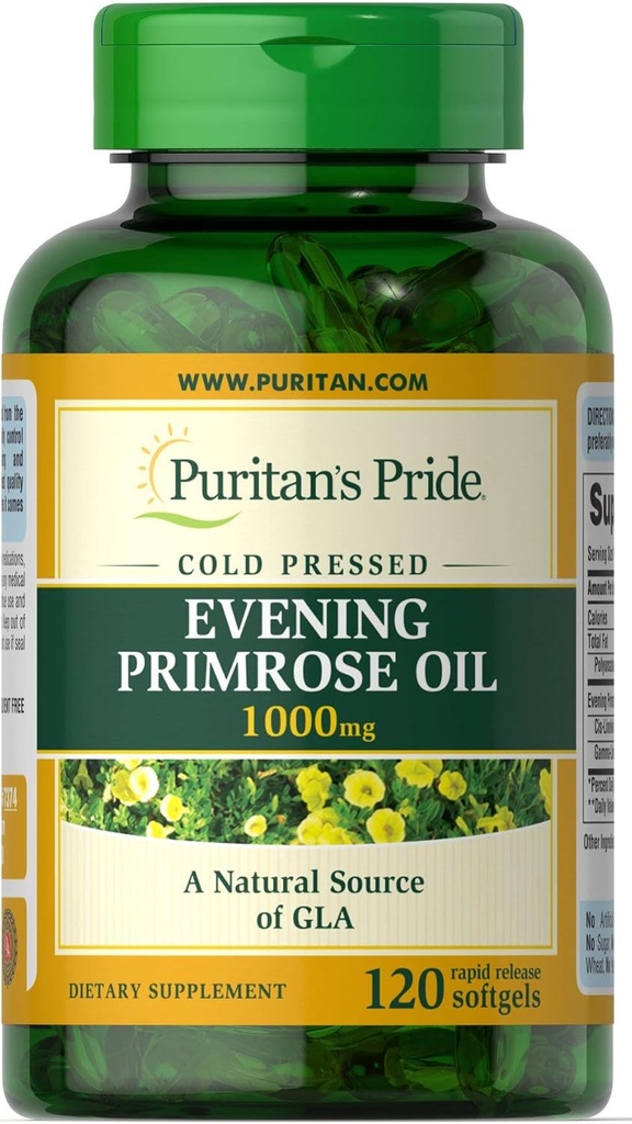 Puritans Pride Evening Primrose Oil 1000 Mg With Gla, 120 הרוזן