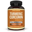 Arazo Nutrition Turmeric Curcumin עם bioPerine 1300 מ"ג עם Black Pepper - תוספי תמיכה משותפת תוספי תזונה - 100% Herbal Tumeric Root קפסולות