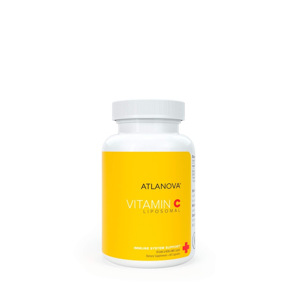 ATLANOVA True Liposomal ויטמין C 1000 מ"ג קפסולות טבעוניות Best Natural Non GMO המיוצר בארה"ב Antioxidant מקסימום Absorption Immune System Support & Collagen Booster Liposome Lab Formula