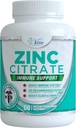 Znc Citrate 30 מ"ג - תמיכה כספית למבוגרים ילדים בטוחים תוספת ויטמינים אלטרנטיבית ל- Lozenge נוזלי וטאבלטים צ'ירוקים