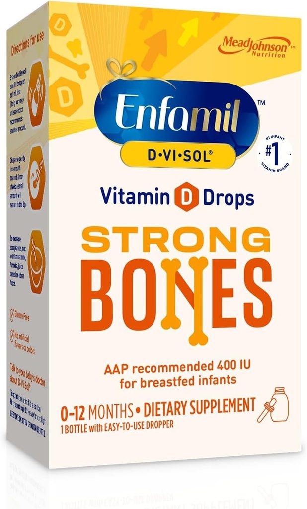 Enfamil D-Vi-Sol ויטמין D תוספי Drops 50 mL (Packs of 2)