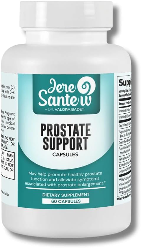 תוספת תמיכה ממשלתית עם Saw Palmetto, Pygeum & Lycopene - Prostate Health & Urinary Function Support - 60 קפסולות - תערובת טבעית עבור בריאות גברים - Made בארה"ב