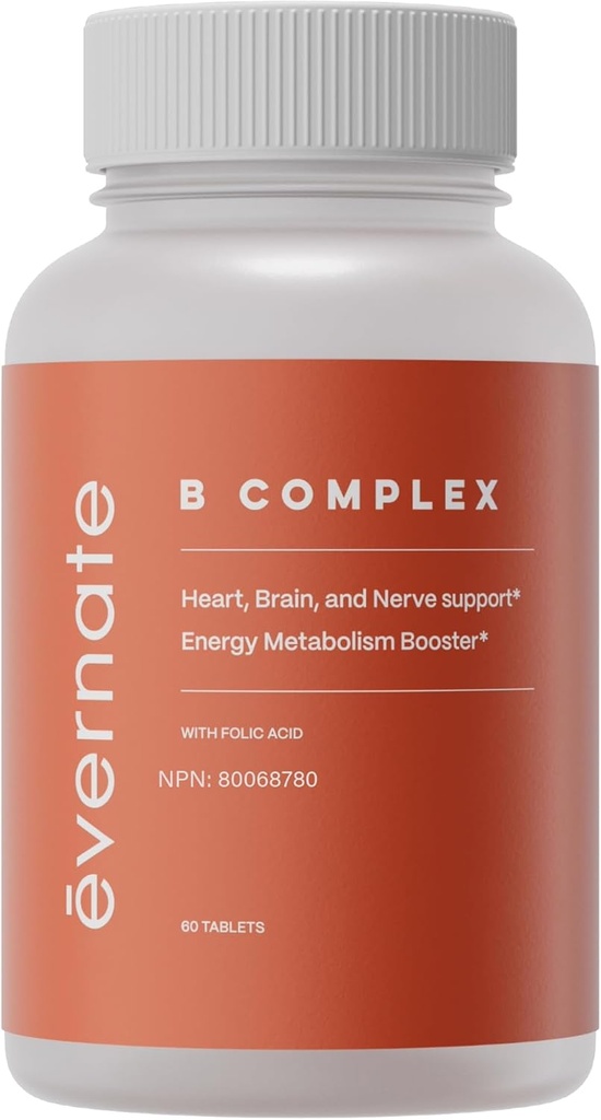 B Complex | Comprehensive Formula for Vitamin B Benefits | Vitamins B1, B2, B3, B5, B6, B12, Biotin, Folic Acid, Cholin, & Inositol | Non GMO, Gluten Free | 60 Tablets