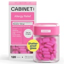 הקבינט: Diphenhydramine 25 מ"ג Allergy Relief Antihistamine טבליות עבור אלרגיות, Hay Fever ו Runny Nose, 120 טבליות (Refillable Glass Bottle)
