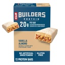 CLIF BUILDERS חלבונים Bars - Vanilla Almond Flavor - 20g Plant Based Protein - Gluten Free - non-GMO - Low Glycemic - No Artificial Sweeteners - 2.4 oz.