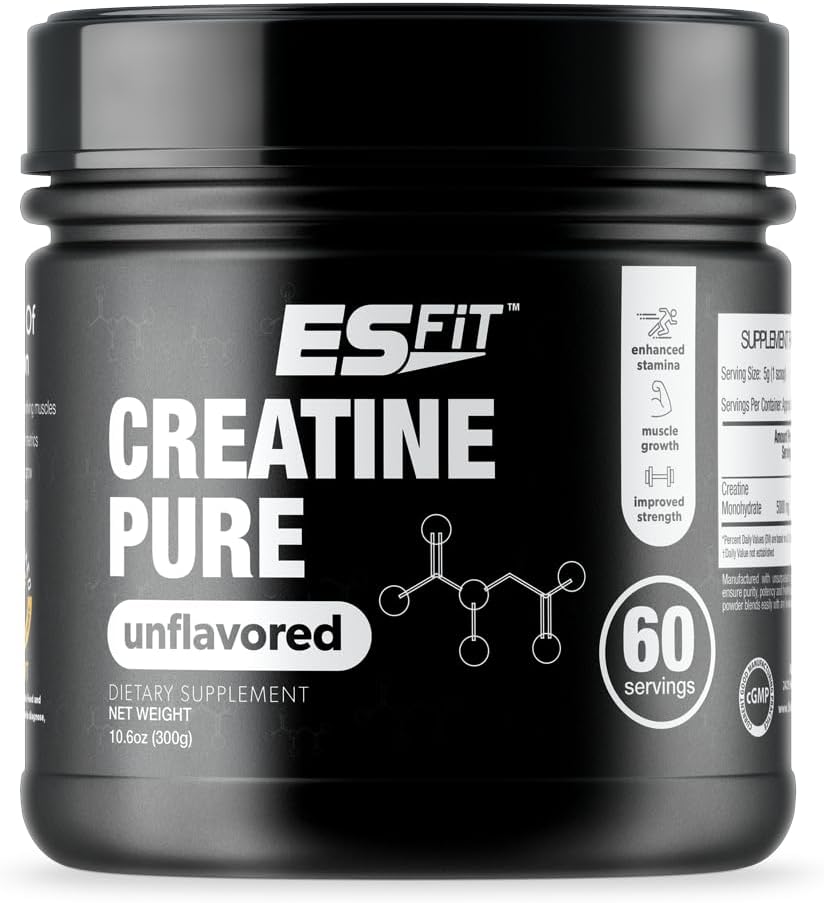 Creatine | 5000Mg - 60 משרתים | Pure Micronized Creatine Monohydrate | Buildשרירים, שיפור התאוששות, הגדלת נפח התא