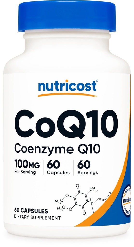 חומרים מזינים CoQ10 100 מ"ג, 60 קפסולות צמחוניות, 60 משרתים - Coenzyme Q10
