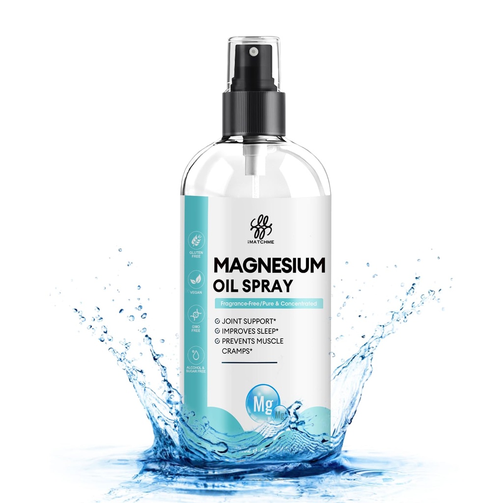 Magnesium Oil Spray - Family Size13.19 oz Magnesium Oil for Feet & Body -Pure, Topical - Leg Cramps, Joint Health & Sleep Support, Nourish Skin & Hair - Natural, מינרלים עתיקים