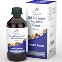 Elderberry חינם Immune תמיכה סירופ לילדים ומבוגרים - תערובת מושלמת של אורגני שחור Seed, Turmeric, Clove, Cinnamon & Garlic - טוילר Immune Booster ללא סרברי אורגני