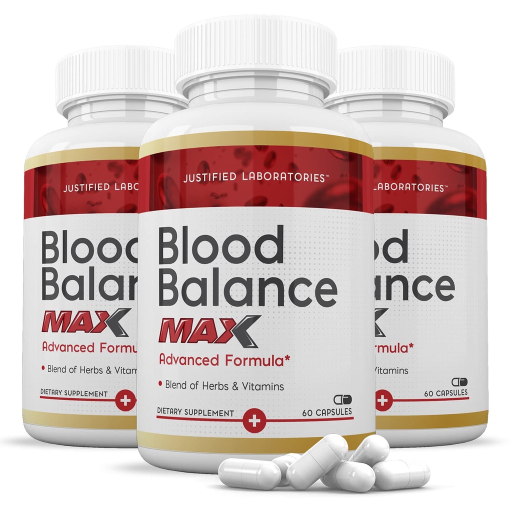 מעבדות מוצדקות (3 Pack Blood Balance Max 1295MG פורמולה גלולות 180 קפסולות