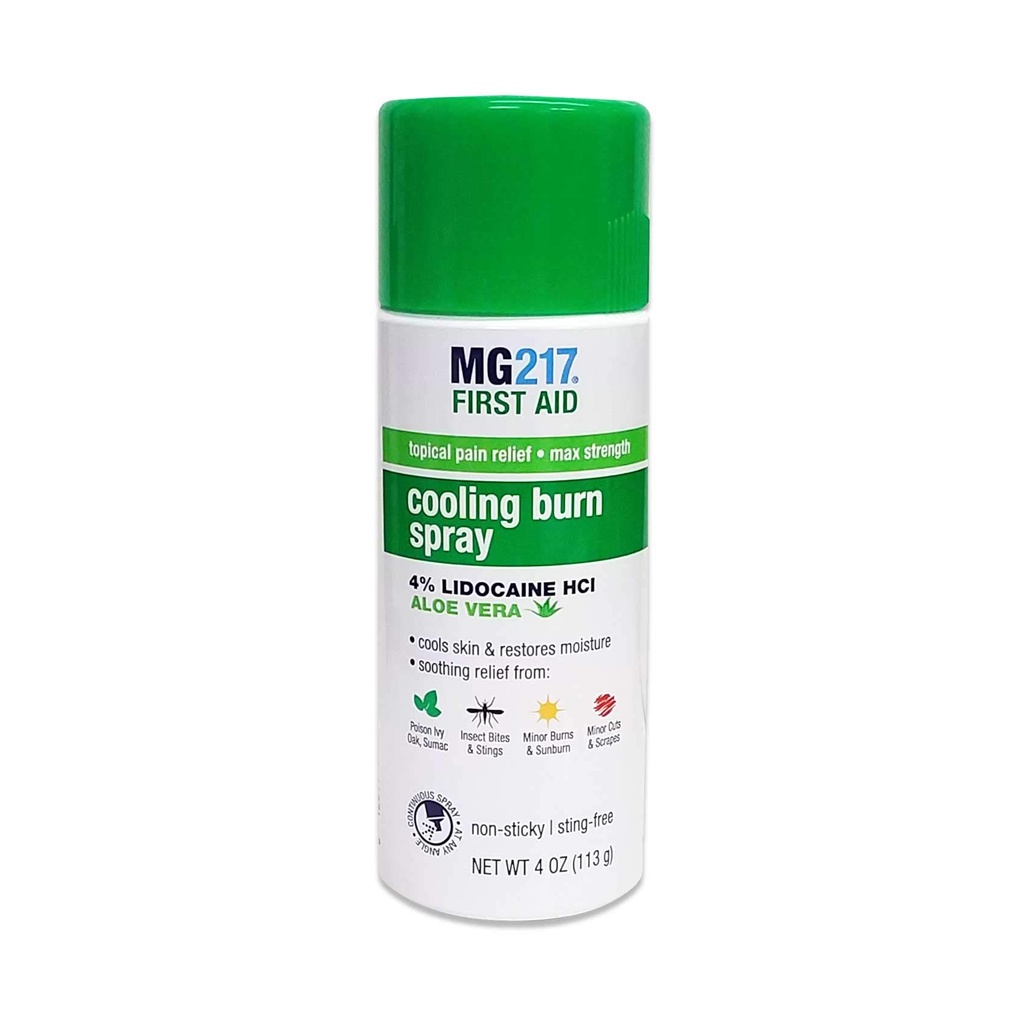 MG217 כאבי כוח מקסימלי הקלה Cooling Burn Spray, עם Lidocaine ו Aloe Vera, 4 oz