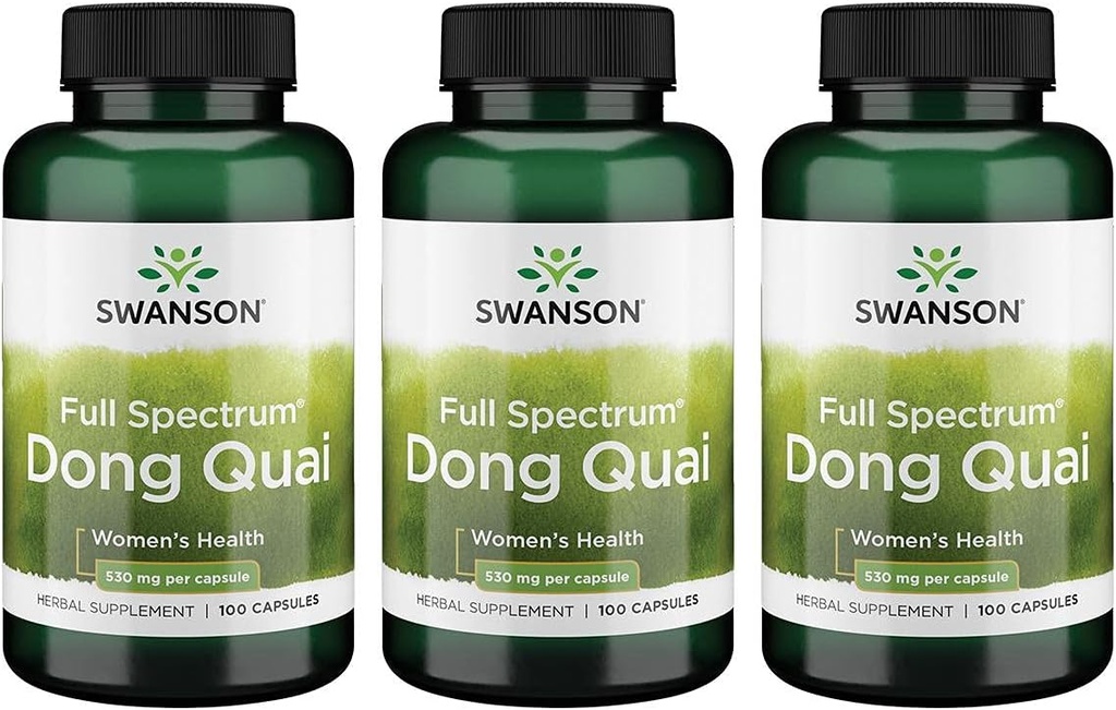 סוונסון Dong Quai 530 מיליגרם 100 קפסולות 3 Pack