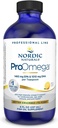 Nordic Naturals ProOmega נוזל, Lemon Flavor - 8 oz - 2840 מ"ג אומגה 3 - שמן דגים עתירי גבוה עם EPA & DHA - מקדם את המוח, העין, הלב, בריאות החיסון - non-GMO - 48 משרתים