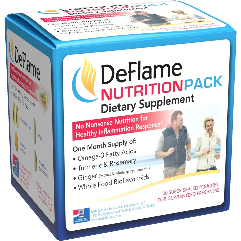DeFlame Tendon and Ligament Supplements - Clinically Formulated Joint Support Supplement Vitamin Packs for Women and Men for Enhanced Mobility and Comfort Support - Made in the USA - 1 Month Supply