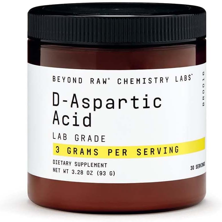BeYOND RAWכימיה Labs D-Aspartic Acid אבקת, פיתוח שרירים ושיקום, 30 משרתים