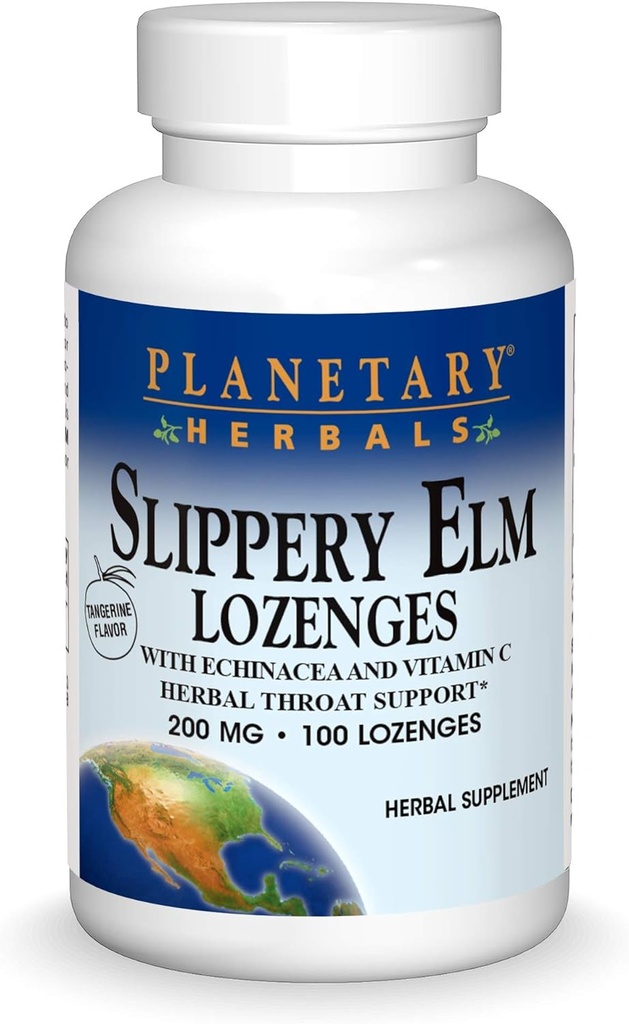 צמחים פלנטריים Slippery Elm Lozenges, 100 Count