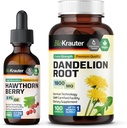 BIO KRAU הות'TERhorn Tincture 2 Fl. Oz & Dandelion 100 קפסולות